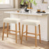 2 Pack Counter YISUN Stool Covers Rectangle - Stretch Waterproof Saddle Seat Cover Bar Stools Bar Chairs Covers Kitchen