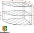 3-Tier Counter Deco Brothers and Cabinet Corner Shelf Organizer, Chrome