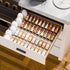 Yieach 8 Pack 9'' 17.7'' Adjustable Narrow In Drawer Spice Organizer - Expandable From to - Acrylic Drawer Seasoning