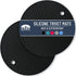BTaT Silicone Trivet Mats, 2 Pack, Black, Round Silicone Hot Pads for Kitchen, Trivets for Hot Pots and Pans