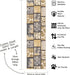 Custom Size Grey Ivory Fancy Patchwork Rubber Backed Non-Slip Hallway Stair Runner Rug, 22 inch Wide