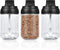 Spice Containers Glass, 3Pcs Kitchen Glass Condiment Containers with Lids, 8 oz Spice Jars, Moisture-Proof Seasonings