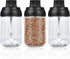Spice Containers Glass, 3Pcs Kitchen Glass Condiment Containers with Lids, 8 oz Spice Jars, Moisture-Proof Seasonings