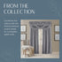Elrene Home Fashions Antonia Floral Damask Waterfall Window Valance with Tassels, 52"x36", Silver