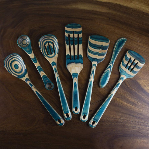 Baltique Mykonos Collection 12-1/2" Wooden Cooking Spoon, Safe for Nonstick Cookware