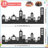 Marspark 10 Pieces Cake Border Decoration - Scenic Theme Cake Side Borders for Birthday Party Accessories