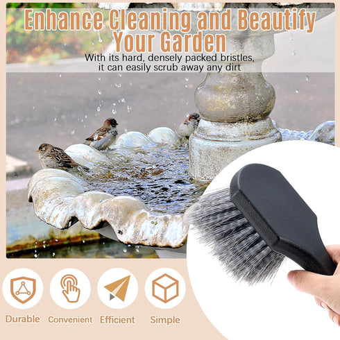 2 CroBlissful Pcs Bird Bath Cleaning Brush Hard Bristle Stiff Bristle Brush with Plastic Handle Utility Scrub for Bird