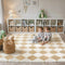 GENIMO Checkered Rug 5x7 Area Rugs for Kids Bedroom Soft Shag Rug