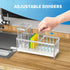 Cisily Sponge Holder for Kitchen Sink | Stainless Steel Silver Sink Caddy with High Brush Holder | Kitchen Accessories