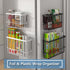 Heavy Duty Metal Magnetic Basket Organizer for Kitchen Refrigerator, Foil and Plastic Wrap Storage (10.25" L x 3.2" W x