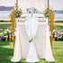 10Ft 1 Piece White Chiffon Table Runner - 27x120 Inches Sheer Chiffon Fabric for Bridal Party Decorations