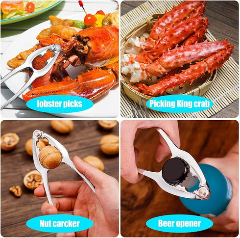 12 Set Set Pcs Crab Crackers and Tools Heavy Duty Seafood Tools Crab Leg Crackers Lobster Nut Crackers Opener Home