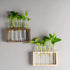 5 Kingbuy Wall Propagation Station with Test Tube Vases - Vintage Wood Stand Wall Hanging Planter for Plants, Tabletop
