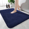 AROGAN Luxury Long Bathroom Runner Rug, 24x36 Inch - Thick Soft Microfiber Non Slip Bath Mat, Navy Blue