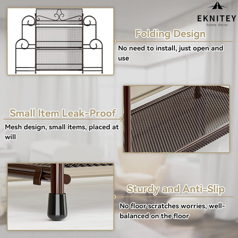 Countertop Counter 3 Counter EKNITEY Bathroom Organizer Shelf - Kitchen Organizer Tier Bathroom Shelves for Makeup