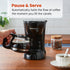 Elite Gourmet EHC4128 Automatic 4-Cup Brew & Drip Coffee Maker with Glass Carafe, Reusable Filter, Black