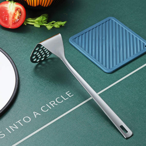 Stainless Steel Potato Masher - Berglander Heavy Duty Metal Food Masher Utensil for Vegetables and Fruits