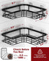 2 Pack, 8 Sakugi Corner Shower Caddy - Adhesive Shower Organizers, Rustproof Stainless Steel Shower Shelves with Hooks
