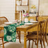 Summer 13x36 Inch Deep Green Dahlia Flower Spring Table Runner Green Gray Burlap Table Runners, Floral Seasonal Coffee