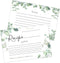 Your Main Event Prints 50 Eucalyptus Double-Sided Recipe Cards – Perfect for Weddings, Bridal Showers, and Special