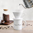 Pour Over Coffee Dripper - White Ceramic Slow Brewing Accessories for Home, Cafe, Restaurants - 2 Cup, V02 Filters