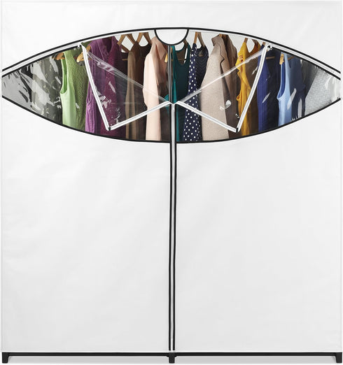 Whitmor Extra-Wide Clothes Closet, 60” with White Cover