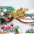 LEBERY 14Pcs 7.8 Inch Gold Christmas Glitter Berries Stems Christmas Tree Picks Artificial Christmas Picks Stems Faux