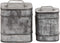 Deco 79 Decorative Canisters Set of 2, 8" & 7"H, Silver Metal Decorative Containers Keepsake Boxes