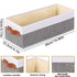 Small Storage Basket 1-Pack, Fabric Storage Containers with Handles, Foldable Open Storage Bins (White&Gray, 15x6x5in)