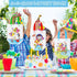 48 Chunful Pieces Coloring Goodie Gift Bags for Kids Birthday Party Reusable Coloring Tote Bags Cute Cartoon Colorful