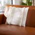 16-inch PLS7142A-1616 Safavieh Home Collection Grema Boho White Fringe Decorative Accent Pillow
