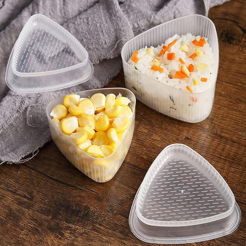 Rice Ball Maker - 3 Pack Onigiri & Sushi Mold Kit for Kids, Triangle Musubi Maker Press for Bento Box Accessories