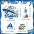 Capoda 16 Pcs Father's Day Magnets Cruise Door Magnetic Decorations Happy Father's Day Ship Car Magnets Stickers Best Dad Anchor Cruise Cabin Fridge Magnetic for Father's Birthday Party Supplies