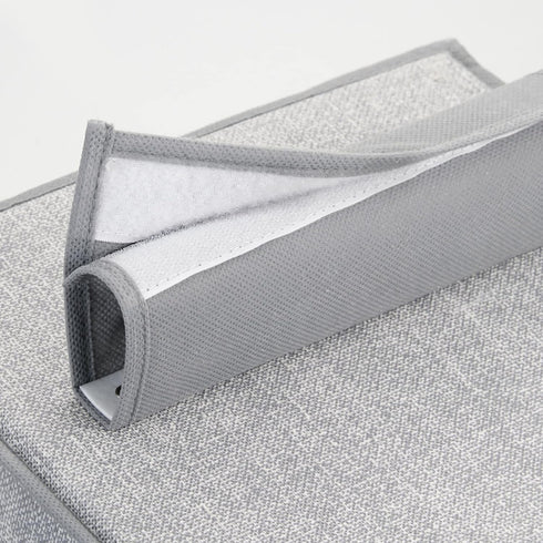Closet 7 Shelves/3 mDesign Fabric Hanging Organizer - Over Rod Storage - Removable Drawers for Baby Nursery Bedroom