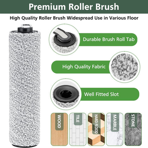 S5 Combo Brush Roller Replacement Parts for Floor ONE S5 Combo Cordless Wet Dry Vacuum Cleaner, 2 Pack