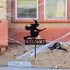 Whaline Halloween Welcome Sign with Stake, Spooky Witch on Broom Door Hanger, Black Witches Silhouette Garden Stakes