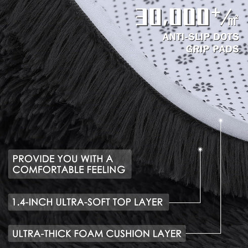 5x8 OLANLY Machine Washable Large Area Rugs for Living Room, Bedroom, Soft Fluffy Shaggy Bedside Rug, Indoor Floor