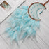 Dremisland Moon Dream Catcher - Handmade Feather Wall Hanging Ornament with Fairy Lights for Kids Bedroom Decor