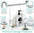 Small Shower Caddy Hanging with Rotatable Hooks, Adhesive Mount, Spacious Bathroom Storage Solution, 304 Stainless Steel