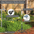 5.1FT 4-Way Expandable Standing Misters for Outside Patio, Adjustable Misting System, Misting Cooling System, Plant