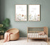 2 libitea Pcs Wildflower Nursery Wall Art Flower Botanical Sentence Poster Painting Picture Wall Decor Boho Girl
