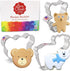 Ann Clark 3-Pc Bear Cookie Cutters Set, Made in the USA, Tiny Bear and Bear Face Designs