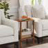 2-Tier TB01BB034C TUTOTAK End Table, Side Table, Nightstand, Storage Shelf, Sofa Side Table for Small Space, Living