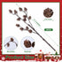 17 Branches,19 Inch HyeFlora PCS Christmas Norfolk Pine Stems with Small Pinecones and Red Berries Real Touch
