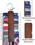 Umo Lorenzo Premium Wooden Necktie and Belt Hanger - Walnut Wood Organizer with 20 Hooks, Non-Slip Finish