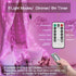 33ft 100 suddus Pink Fairy Lights Battery Operated Outdoor Waterproof, Led String Lights with Remote, Twinkle Lights
