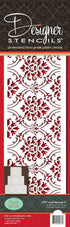 Designer Stencils Royal Damask Cake Foodgrade Stencil, 3.5 x 12.25