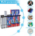 FHJP 2 Pack, 2 Cabinet Door Organizer Basket Foil and Plastic Wrap Organizer with Sponges, Lid Organizers Inside
