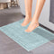ITSOFT Plush Microfiber Non Slip Bathroom Rug, Absorbent Chenille Bath Mat, Quick Dry Carpet (Spa Blue, 18x25)