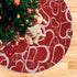 Valentine's Day Tree Skirt – Love Heart Christmas Tree Skirt for Holiday Party Decoration – 36 Inch